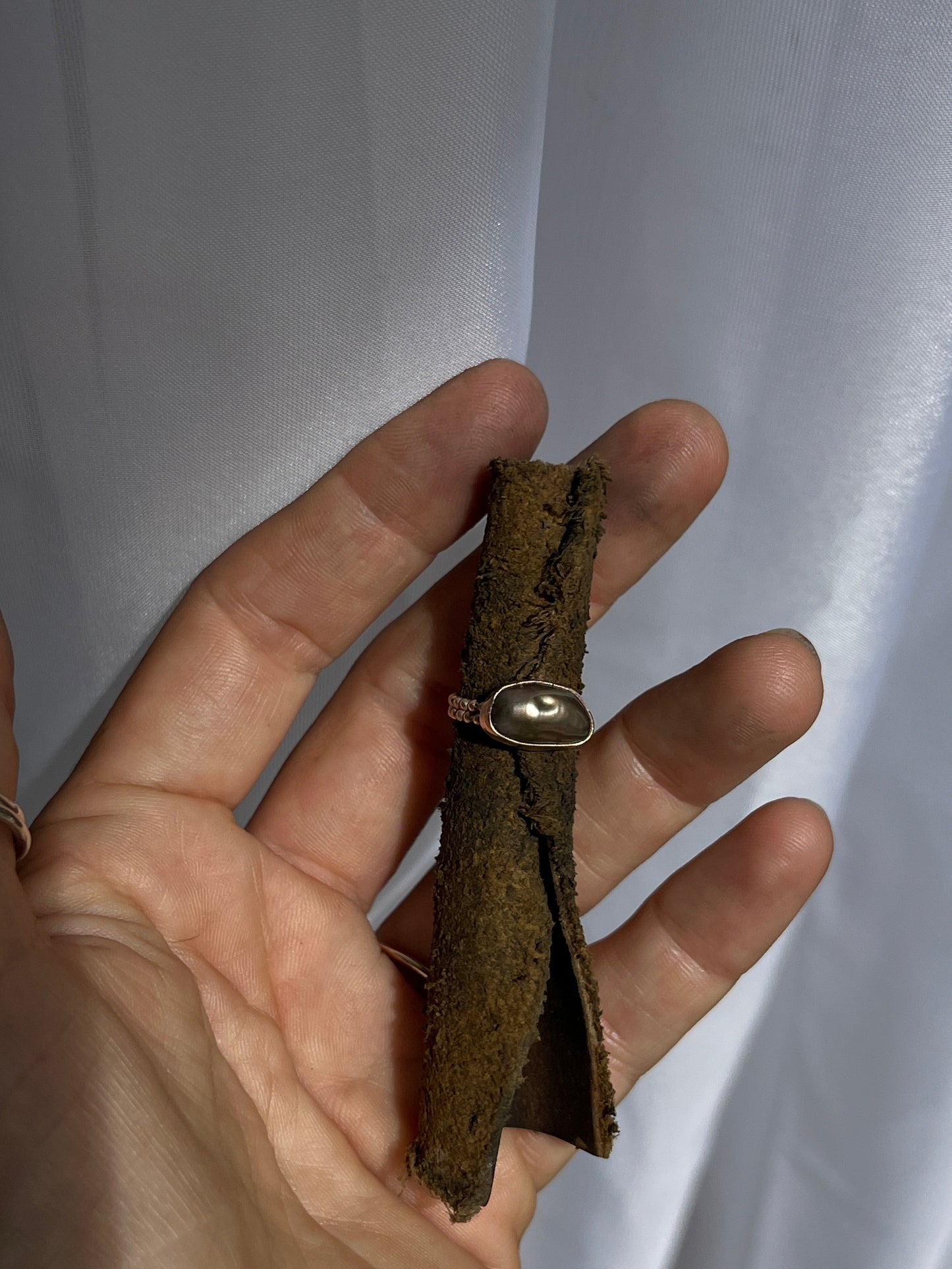 Tahitian Keshi Pearl Ring MTO