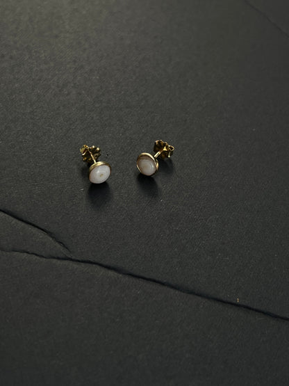 14k gf Mini Puka Shell Studs