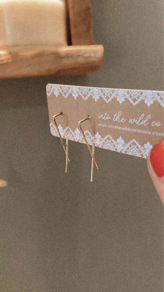 faith threader earrings | round * rts